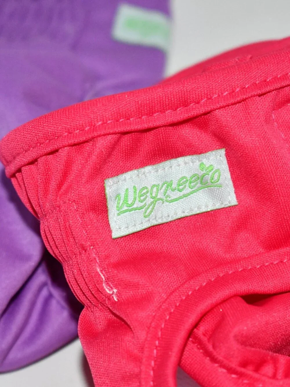 Wegreeco Premium Washable Female Dog Diapers 3 pack Purple/Pink/Teal Size: SMALL